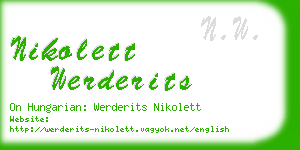 nikolett werderits business card